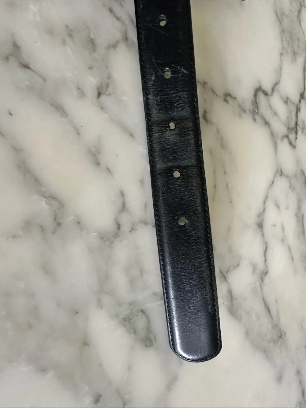 Vintage Coach Black Leather Belt with Gold Buckle